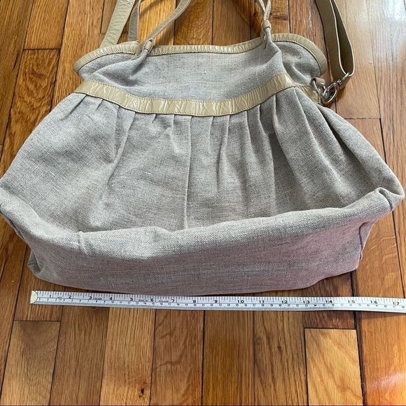 Marchionni made in Italy Canvas and Leather Tote - Picture 4 of 7